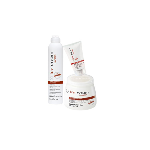 ISKREM KERATIN - shampoo, maske, krem - INEBRYA